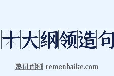 十大纲领造句是什么意思的图片